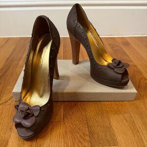 Vince Camuto Imagine Brown Leather Pumps